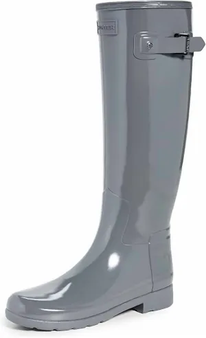 Women's Refined Tall Gloss Boots In Stratus Grey