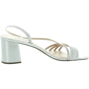 Womens Rhinestone Leather Strappy Sandals