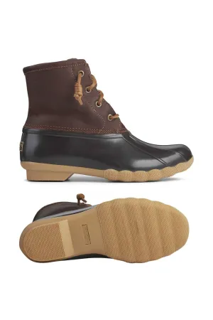 Women's Saltwater Duck Boot In Tan/dark Brown