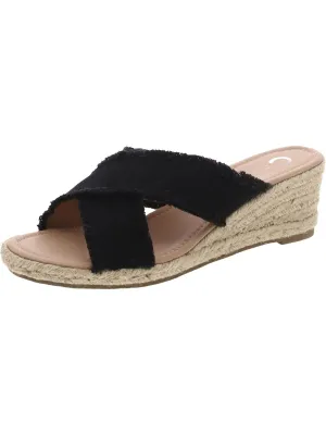 Womens Slip On Open Toe Espadrilles