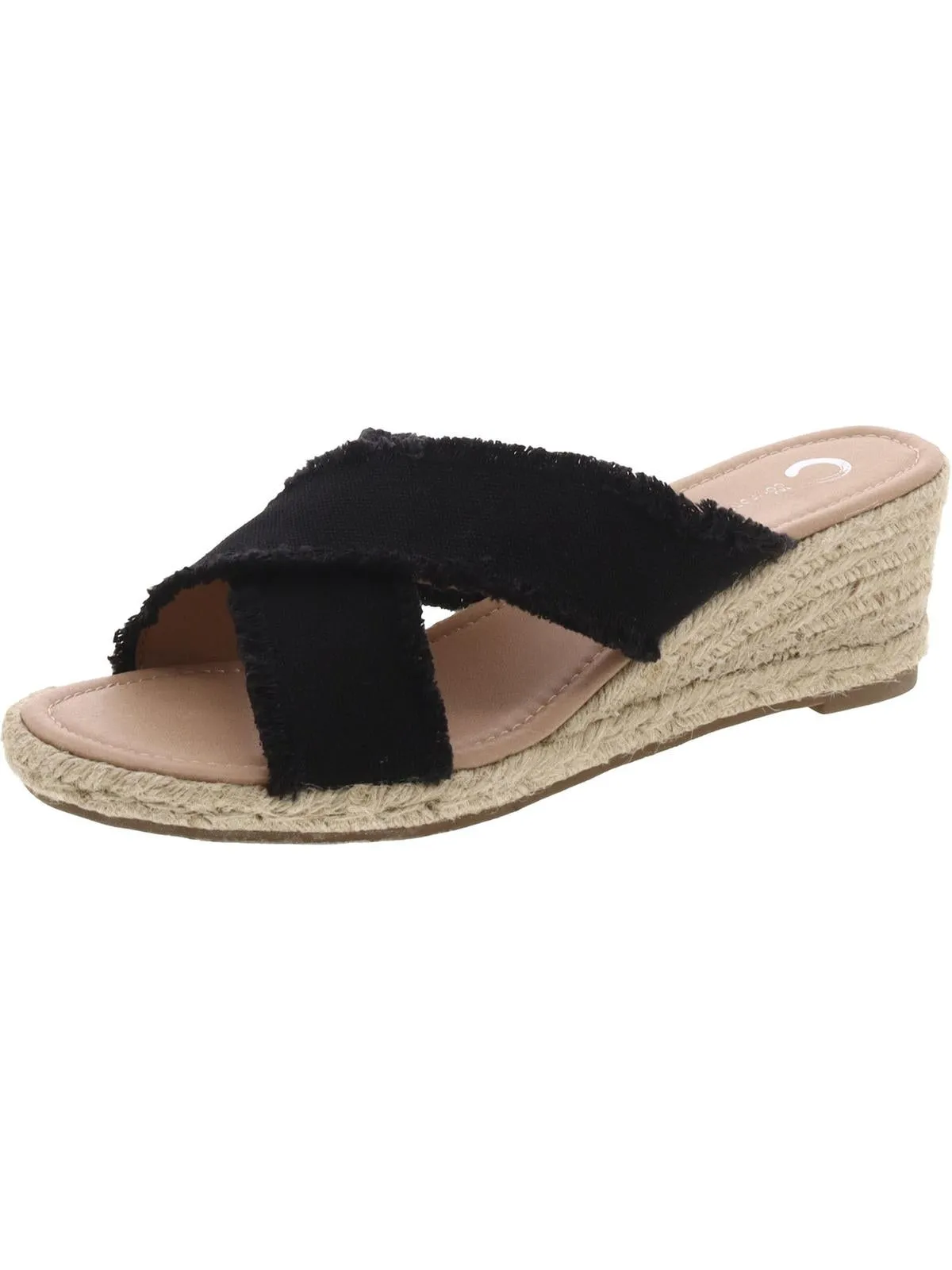 Womens Slip On Open Toe Espadrilles