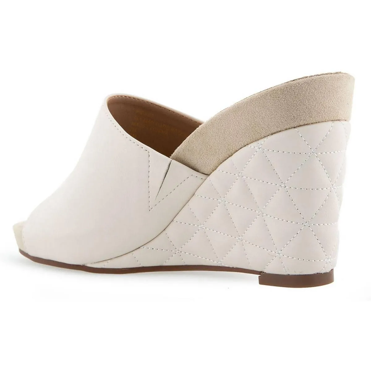 Womens Solid Quilted Wedge Sandals