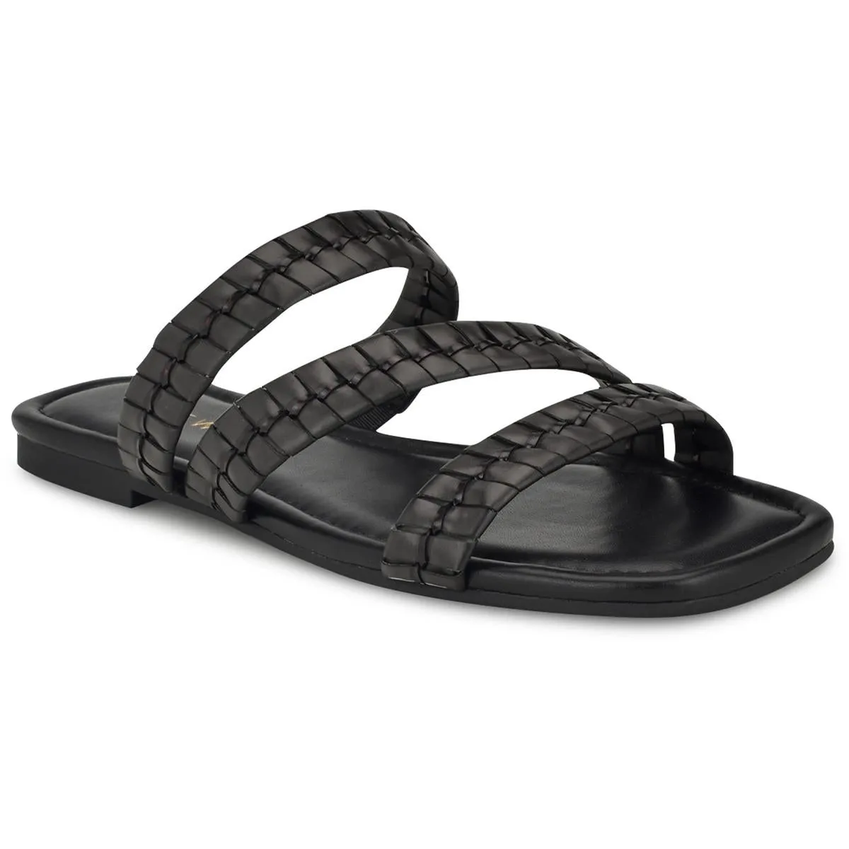 Womens Stretch Manmade Slide Sandals