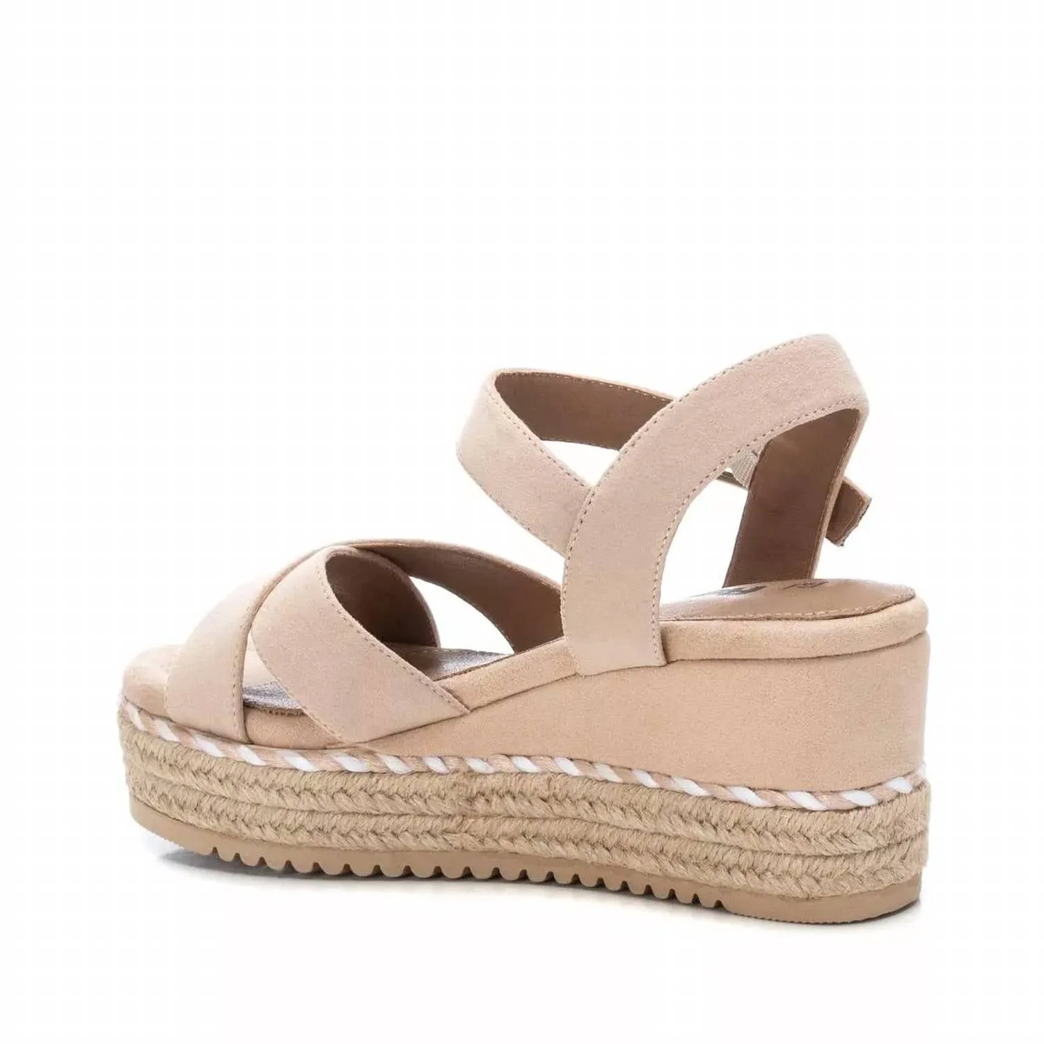 Women's Suede Wedge Sandals In Beige