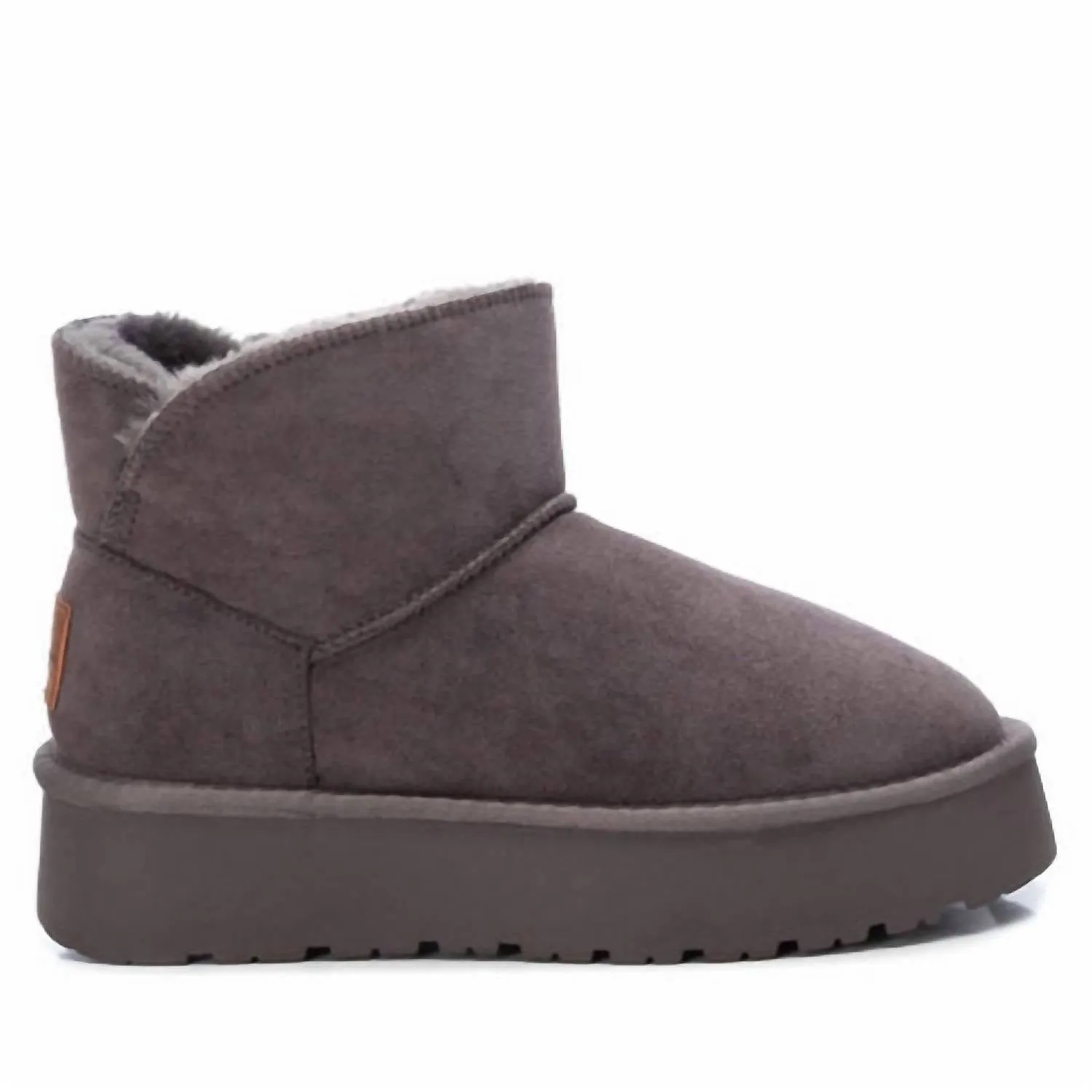 Women's Suede Winter Boots In Grey