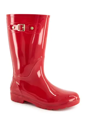 Women's Tall Rainy Boots In Red