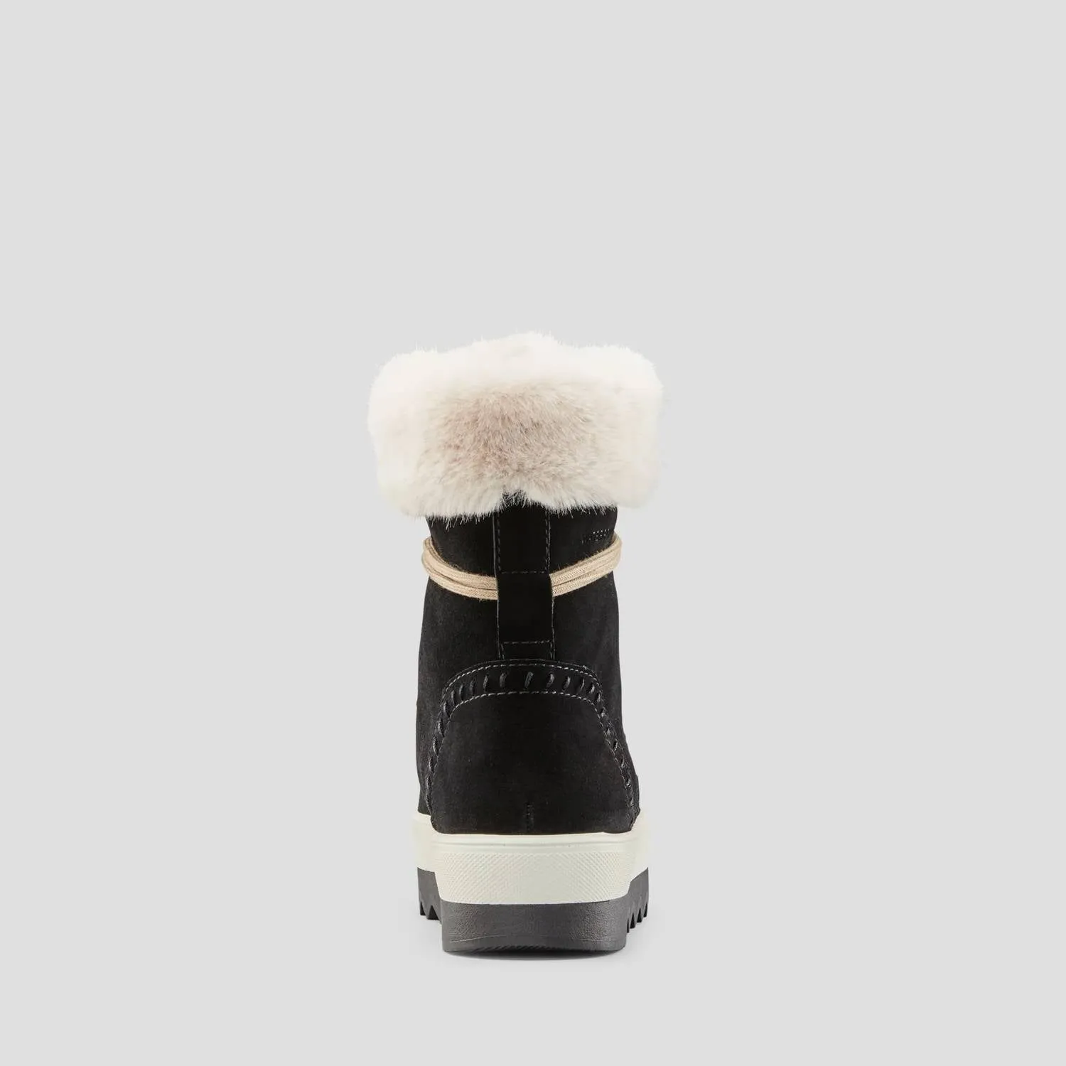 Women's Vanetta Suede Waterproof Winter Boot In Black/cream