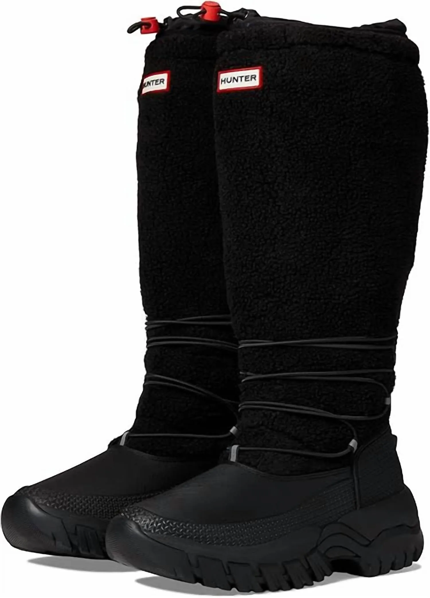 Women's Wanderer Tall Sherpa Snow Boots In Black