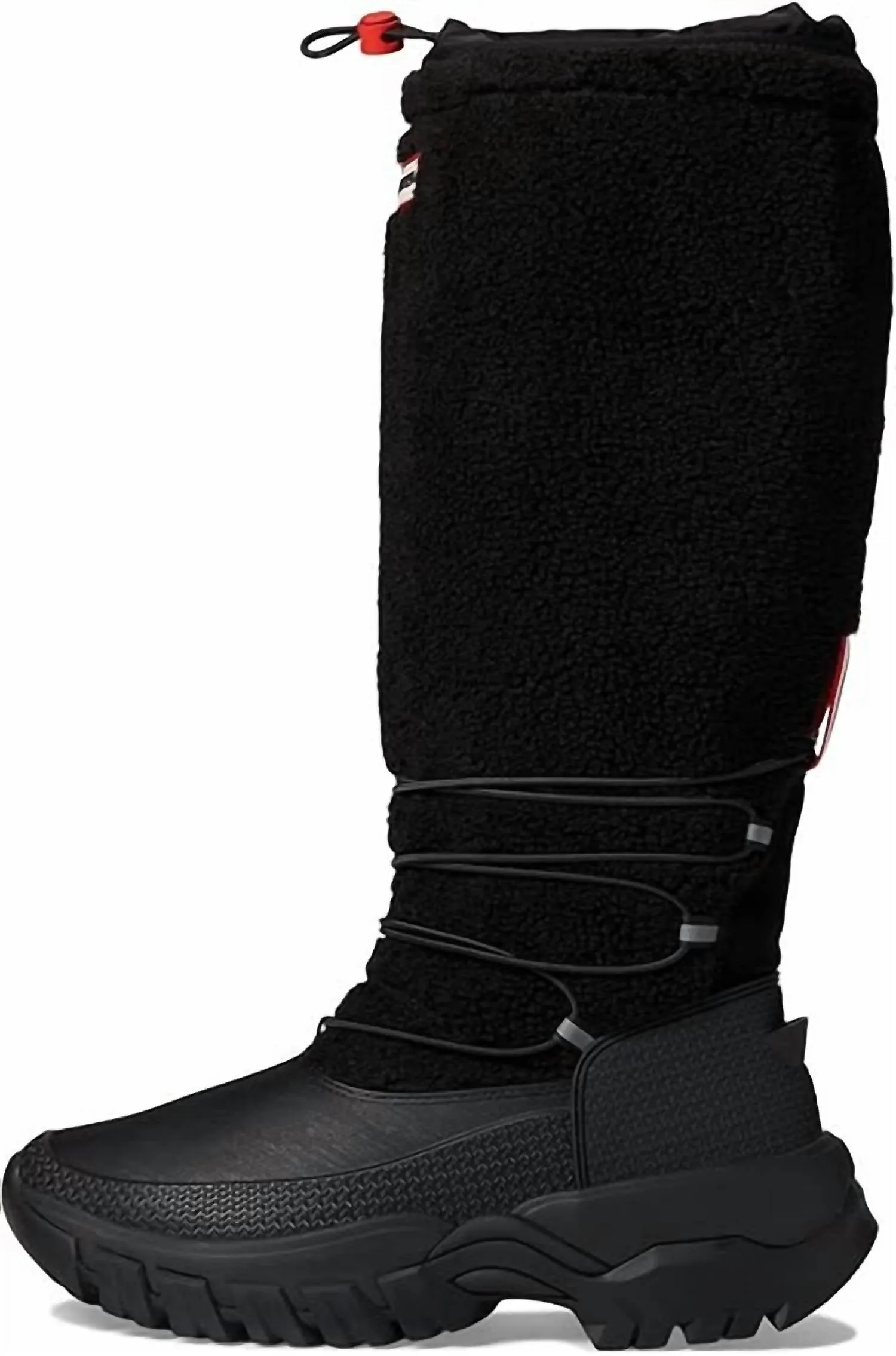 Women's Wanderer Tall Sherpa Snow Boots In Black