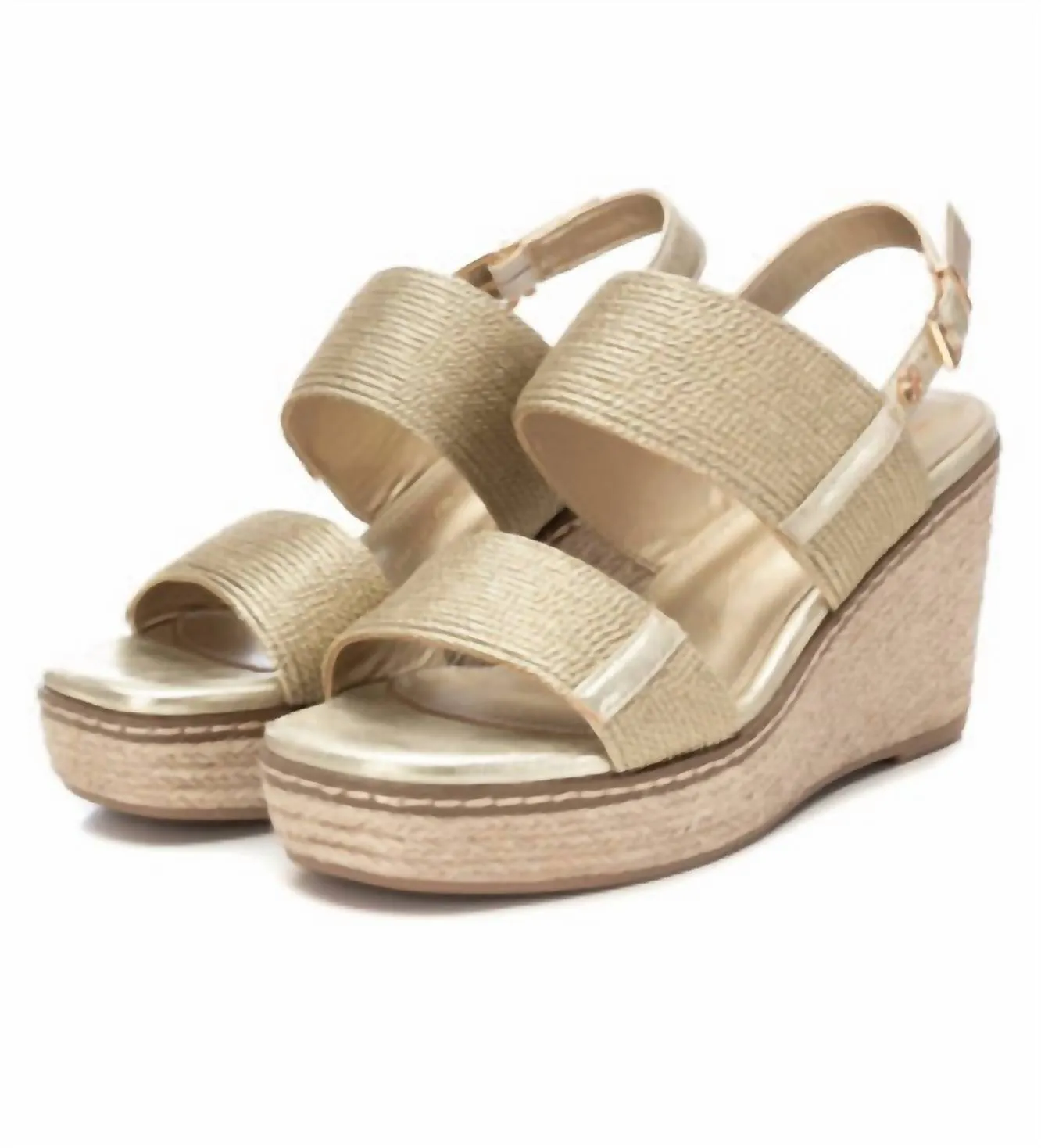 Women's Wedge Sandals In Gold