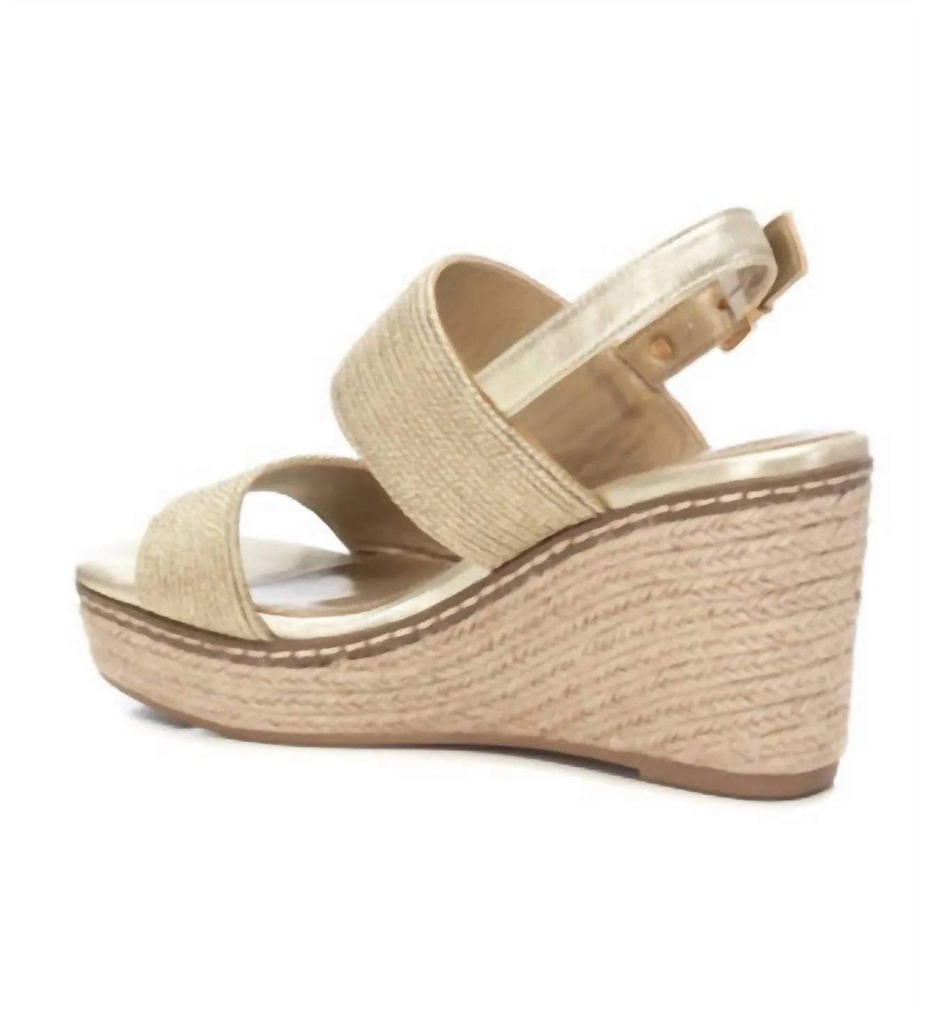 Women's Wedge Sandals In Gold