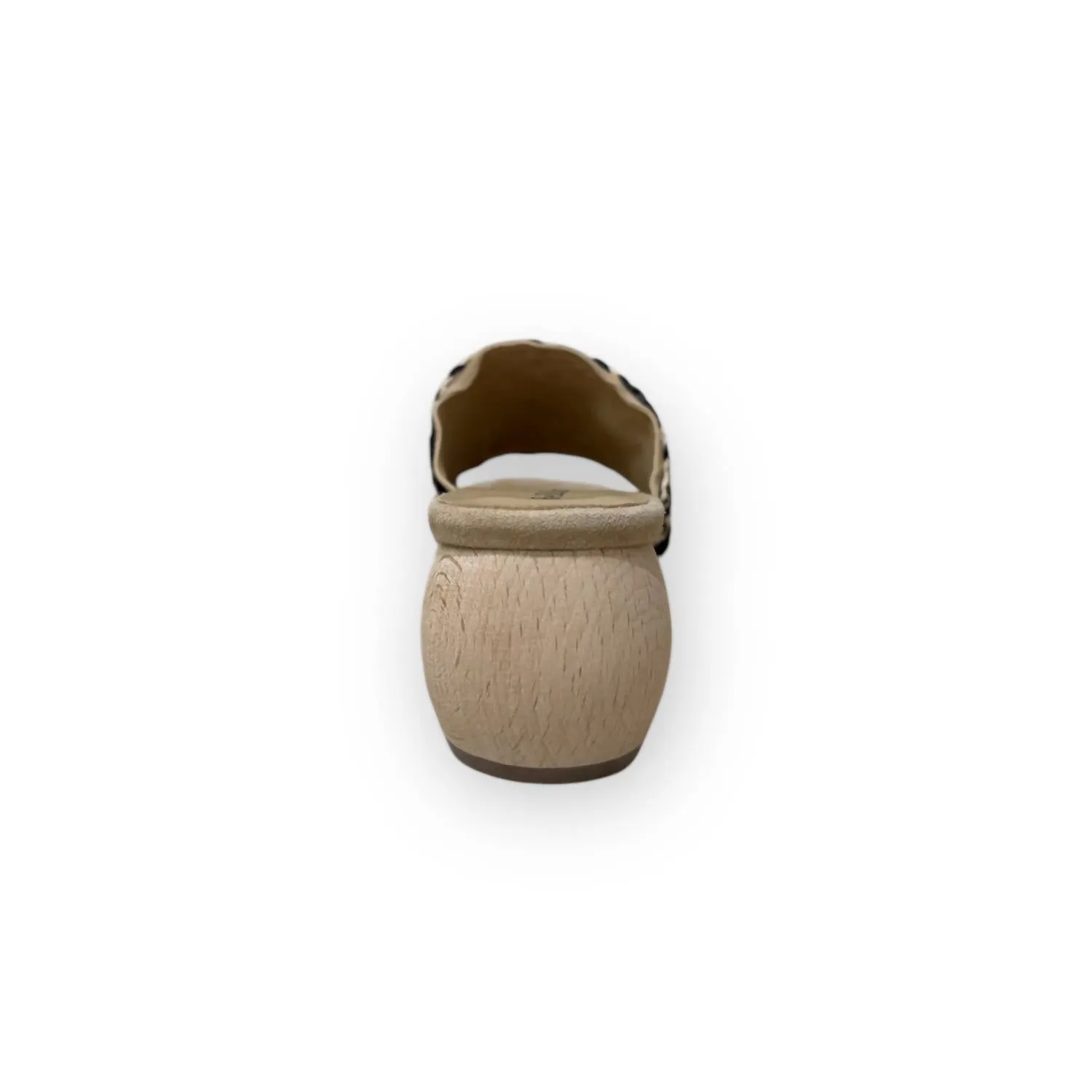 Women's Wera Round Heel Woven Slide In Camel/black