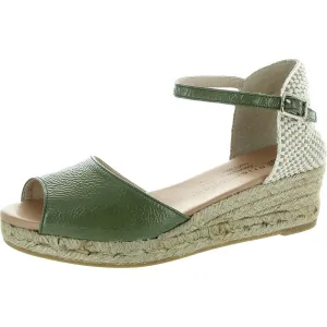 Womens Woven Leather Espadrilles