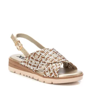 Women's Woven Slingback Sandals In Gold