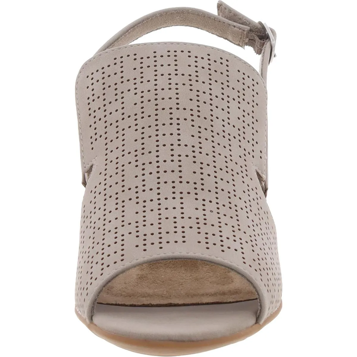 Zelma Womens Buckle Faux Leather Slingback Sandals